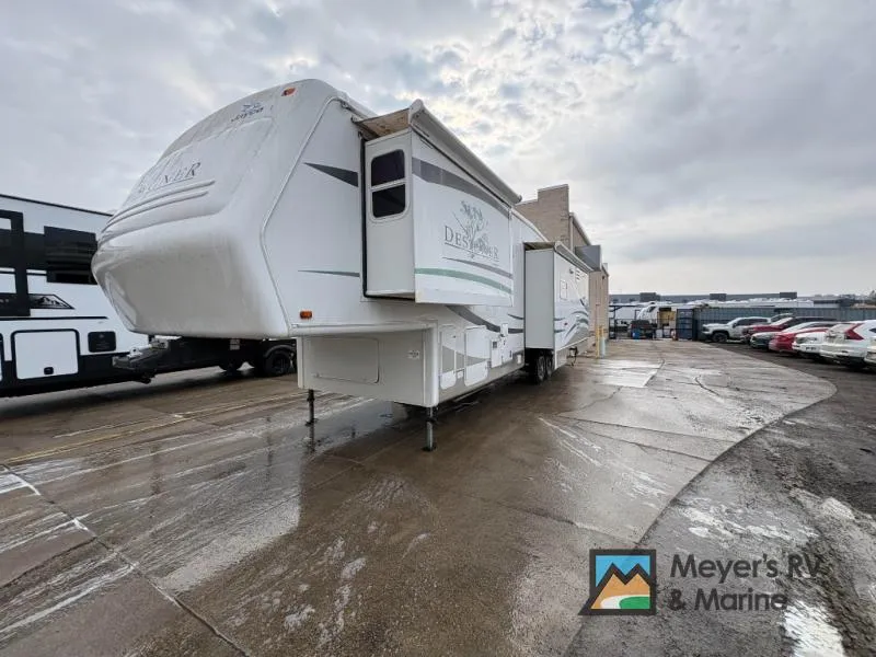 2006 Jayco Designer — rear three-quarter view