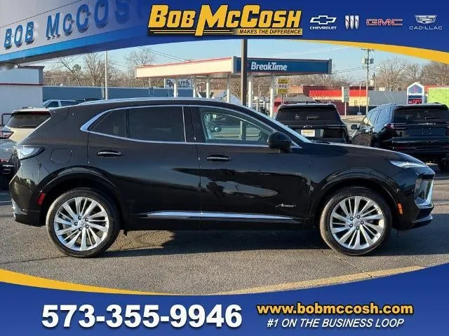 2026 Buick Envision Avenir in Ebony Twilight Metallic — front three-quarter view