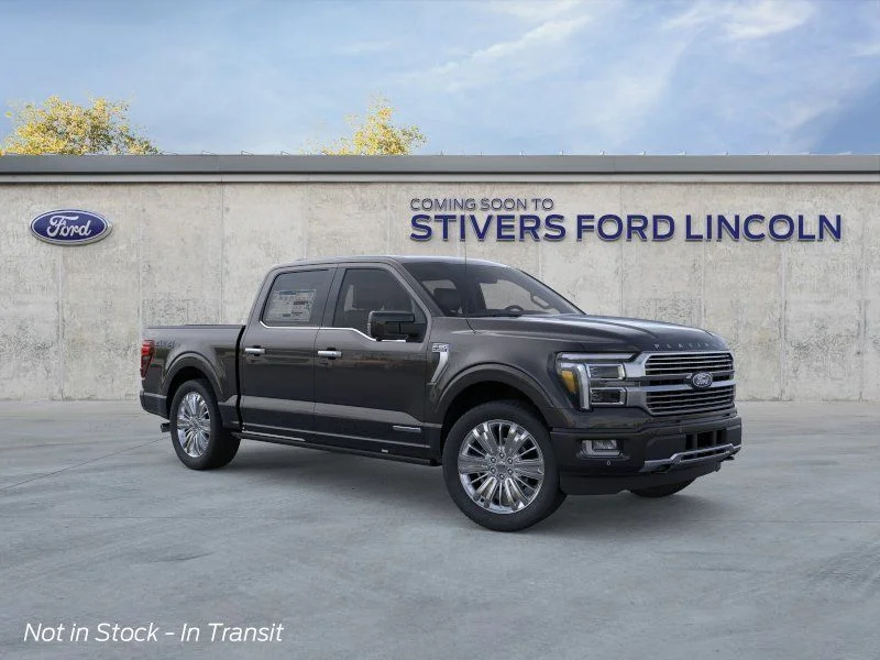 2026 Ford F-150 Platinum in Agate Black Metallic — front three-quarter view