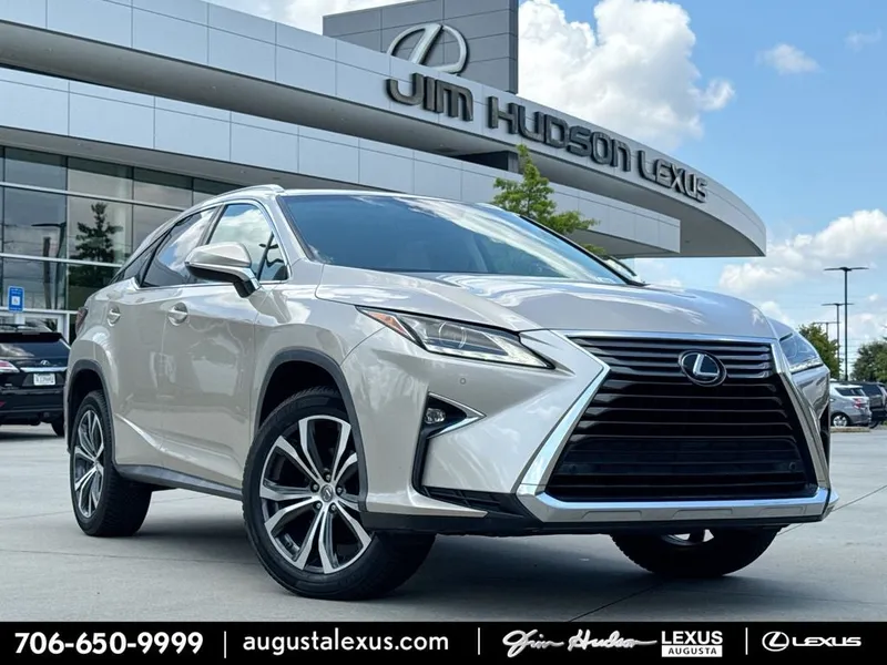 2016 Lexus RX 350 BACKED BY HUDSON in Satin Cashmere Metallic — front three-quarter view