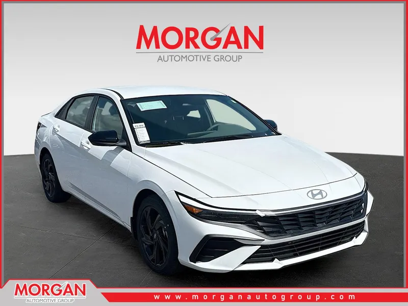 2026 Hyundai ELANTRA SEL Sport in Serenity White Pearl — front three-quarter view