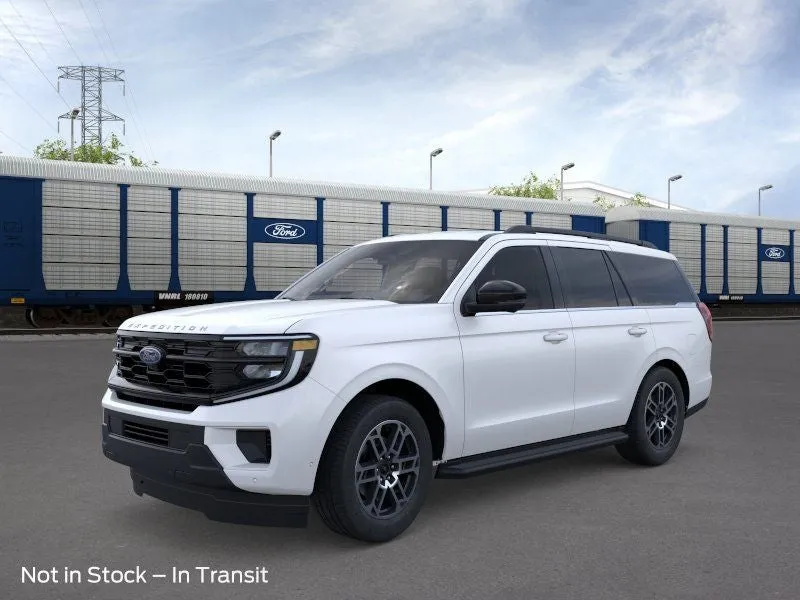 2026 Ford Expedition Active in Star White Metallic Tri-Coat — front three-quarter view