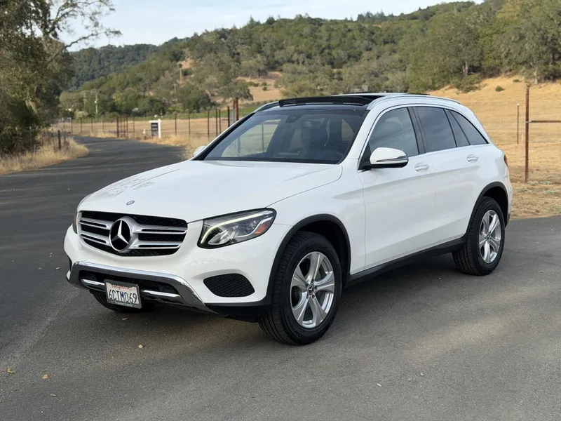 2017 Mercedes-Benz GLC-Class in White — front three-quarter view