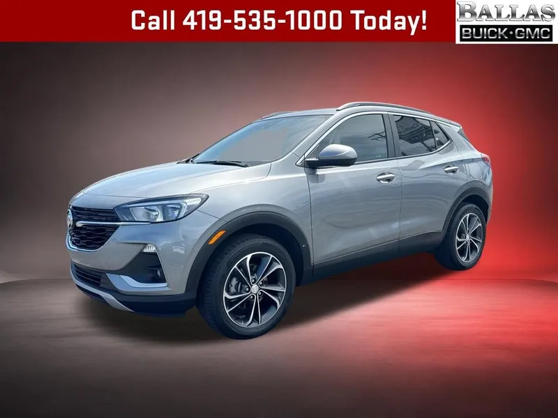 2023 Buick Encore GX Select in Moonstone Gray Metallic — front three-quarter view