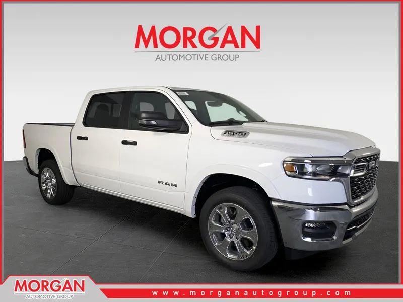 2026 Ram 1500 Big Horn/Lone Star in White — front three-quarter view
