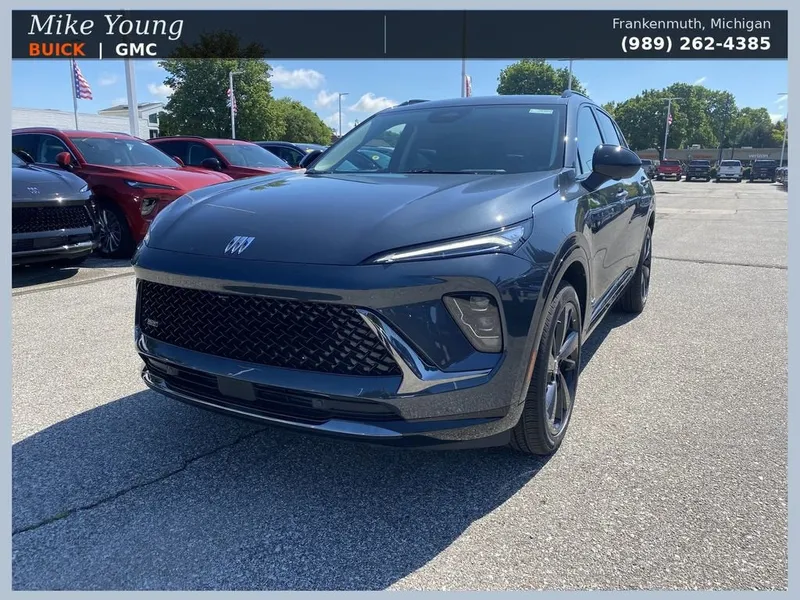 2026 Buick Envision Sport Touring in Quartz Blue Metallic — front three-quarter view