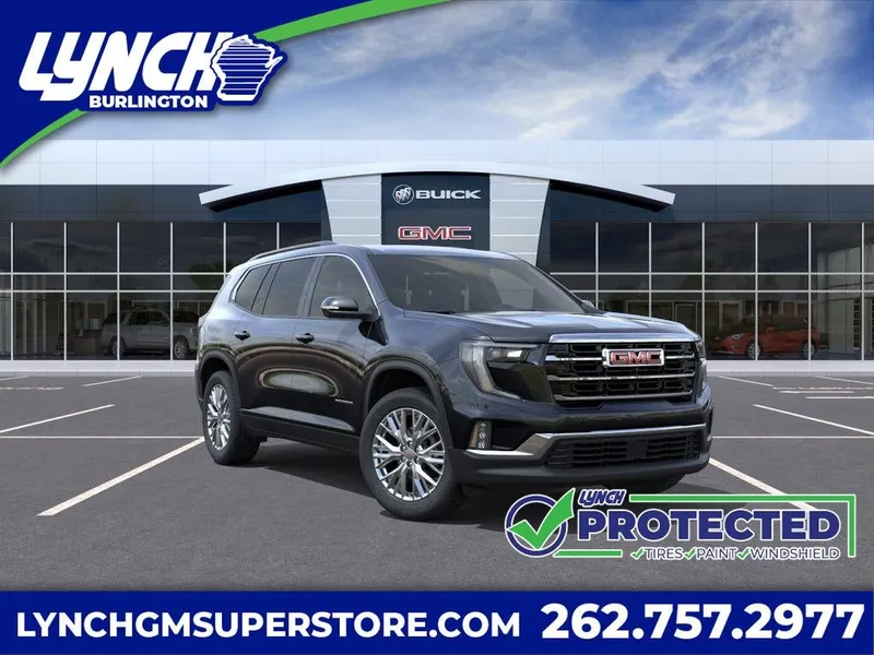 2026 GMC Acadia Elevation in Ebony Twilight Metallic — front three-quarter view