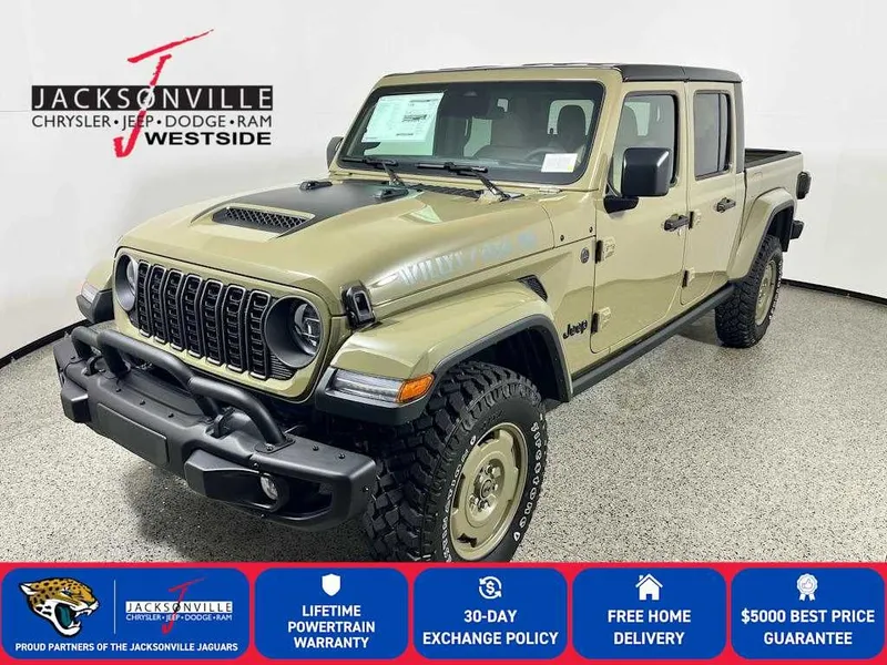 2026 Jeep Gladiator Willys 41 in 41 Exterior Paint — front three-quarter view