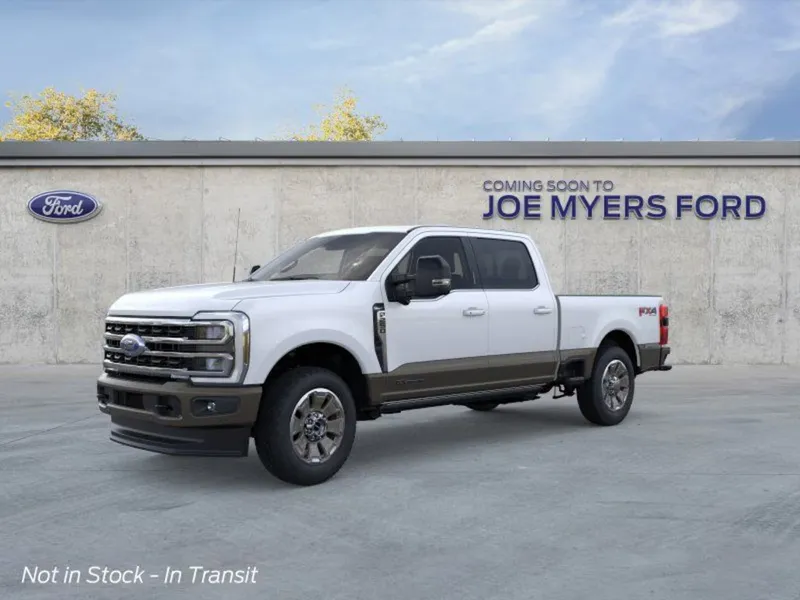 2026 Ford F-250 in AZ White — front three-quarter view