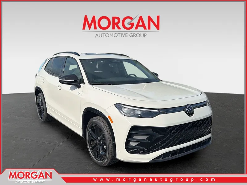 2026 Volkswagen Tiguan SE R-Line Black in Sandstone — front three-quarter view