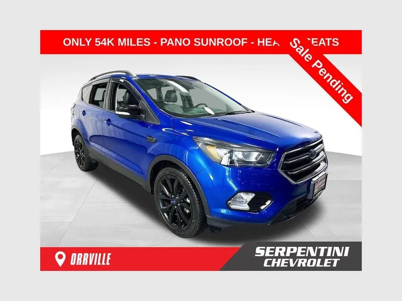 2017 Ford Escape Titanium in Blue — front three-quarter view