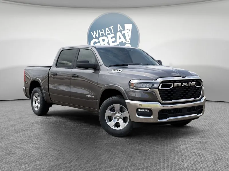 2026 RAM 1500 Big Horn/Lone Star in Granite Crystal Metallic Clear-Coat Exterior Paint — front three-quarter view