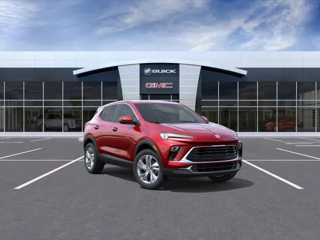 2026 Buick Encore GX Preferred in Brilliant Red — front three-quarter view