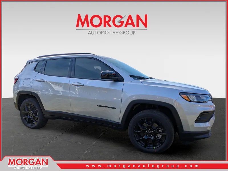 2026 Jeep Compass Latitude in Silver — front three-quarter view