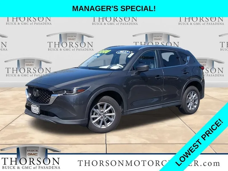 2022 Mazda Mazda CX-5 2.5 S Preferred Package in Machine Gray Meta — front three-quarter view