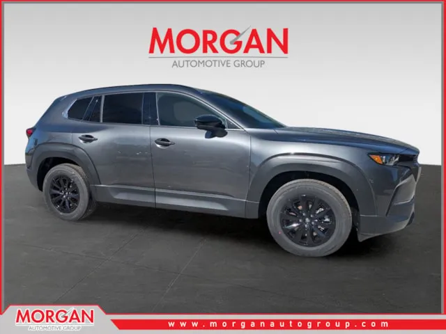 2026 Mazda CX-50 Hybrid Premium in Machine Gray Metallic — front three-quarter view
