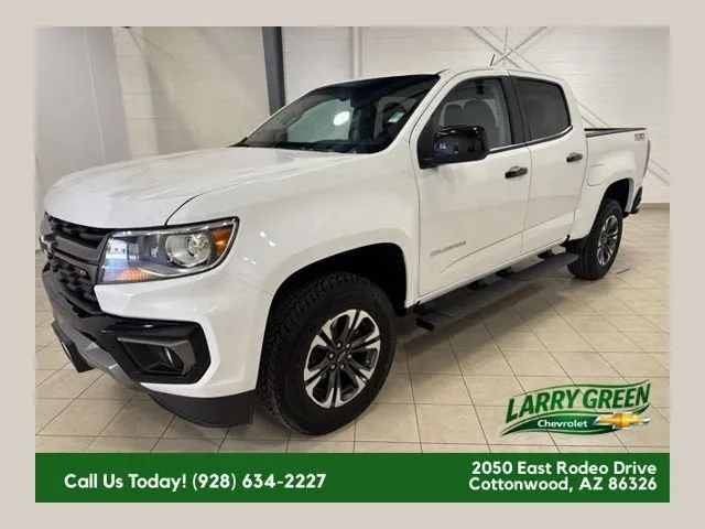2022 Chevrolet Colorado Z71 in Summit White — front three-quarter view