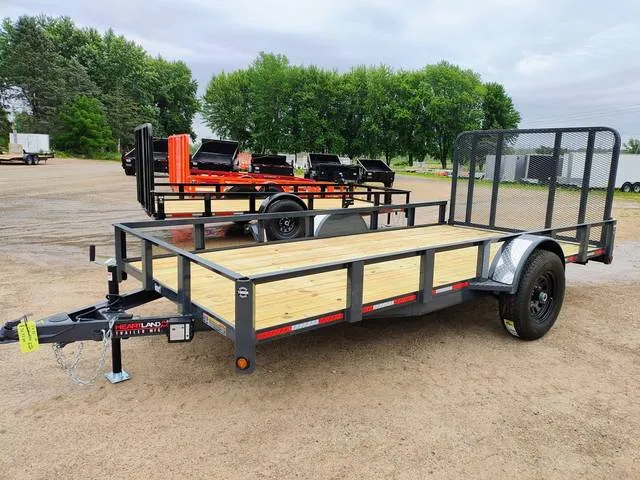 2026 Heartland 7x14 SA,5K Brake Axle, 4" Wrapped Channel Tongue — front three-quarter view