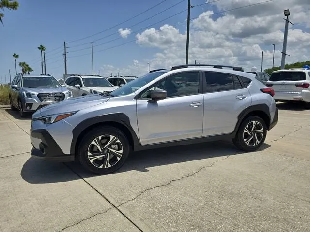 2024 Subaru Crosstrek Premium in Ice Silver Metallic — front three-quarter view