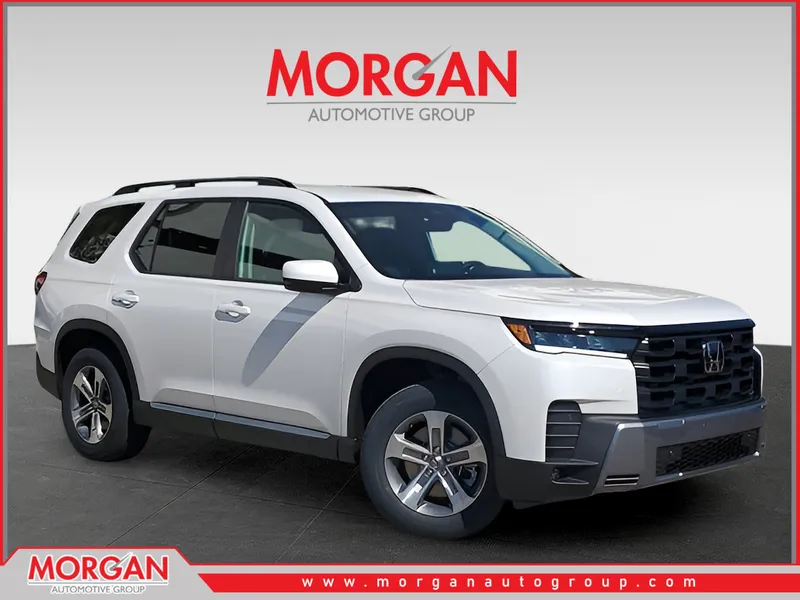 2026 Honda Pilot EX-L in Platinum White Pearl — front three-quarter view