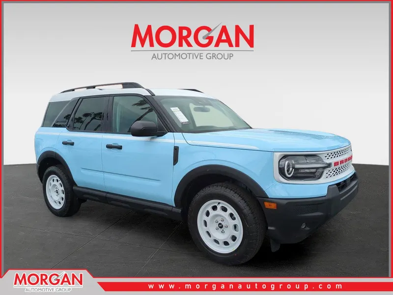 2026 Ford Bronco Sport Heritage in Blue — front three-quarter view
