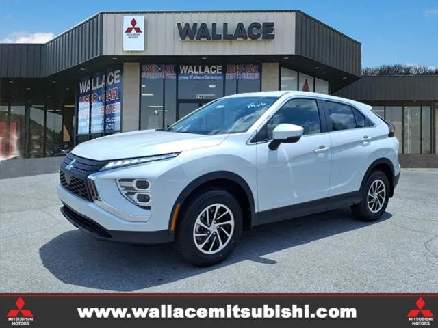 2026 Mitsubishi Eclipse Cross ES in White Diamond Pearl — front three-quarter view