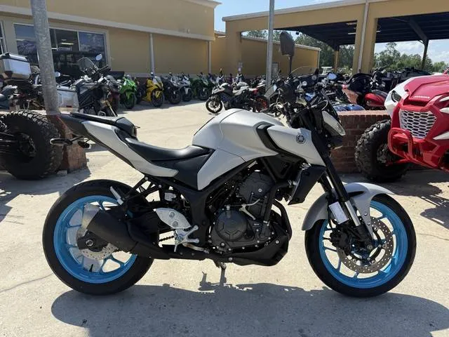 2025 Yamaha MT-03 — front three-quarter view
