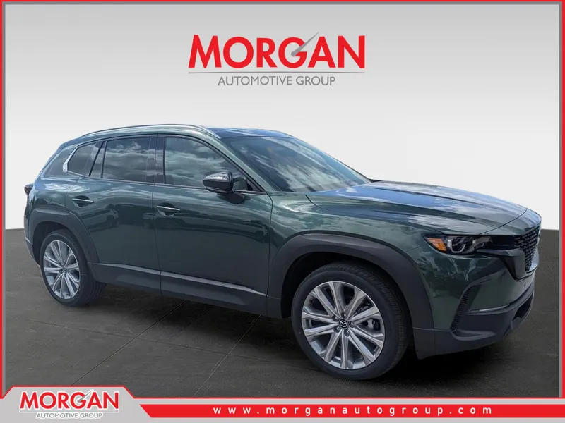 2026 Mazda CX-50 2.5 S Premium in Cypress — front three-quarter view