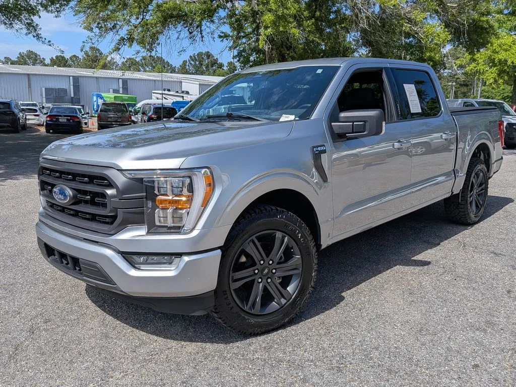 2023 Ford F-150 XLT in Silver — front three-quarter view