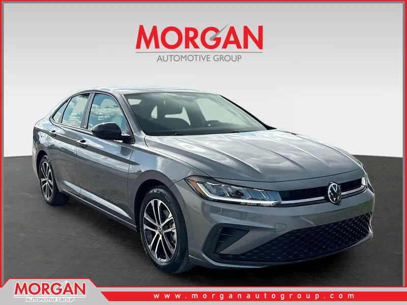2026 Volkswagen Jetta Sport in Platinum — front three-quarter view
