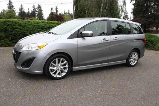 2012 Mazda Mazda5 Touring in Liquid Silver Metallic — front three-quarter view
