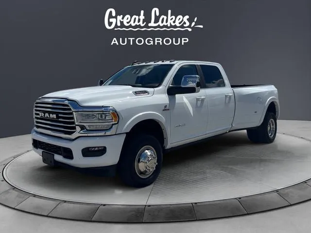 2024 RAM 3500 Limited Longhorn in Bright White Clearcoat — front three-quarter view