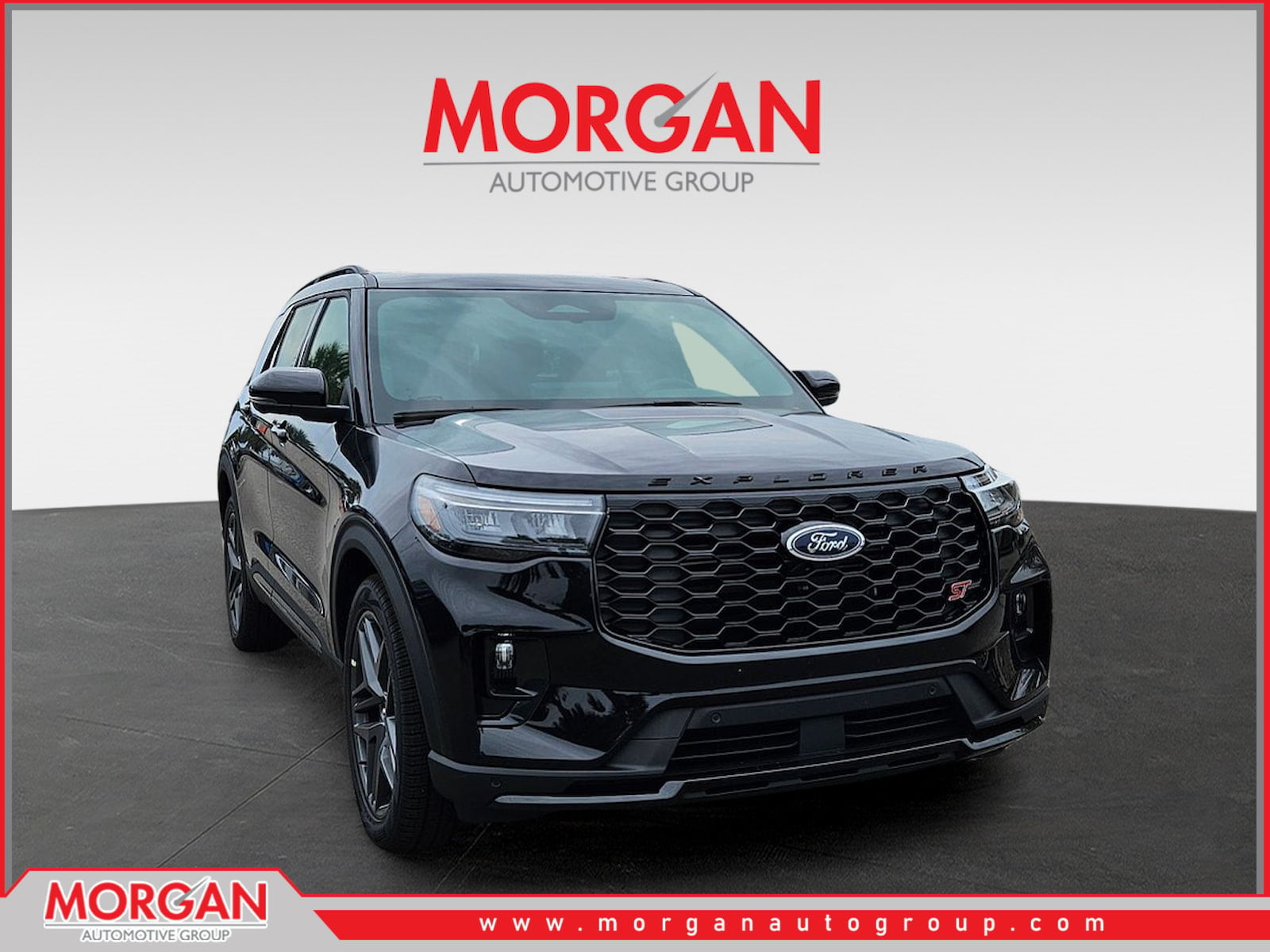 2026 Ford Explorer ST in Black — front three-quarter view