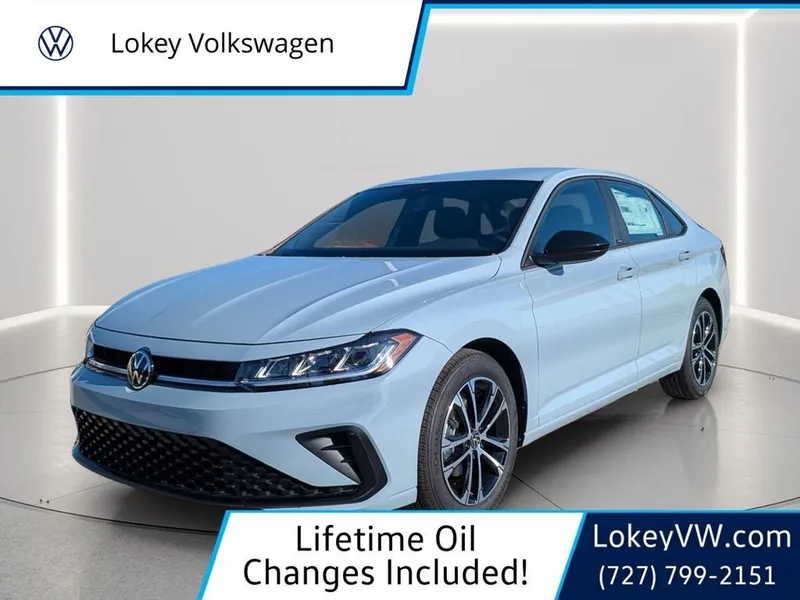 2026 Volkswagen Jetta 1.5T Sport in Monument Gray — front three-quarter view