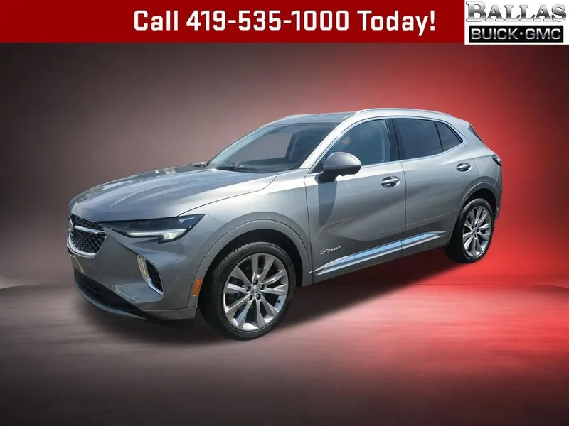 2023 Buick Envision Avenir in Moonstone Gray Metallic — front three-quarter view