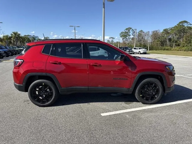 2026 Jeep Compass Latitude Altitude in Red Hot Pearlcoat — front three-quarter view