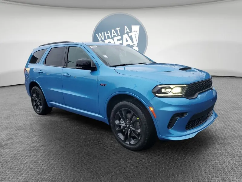 2026 Dodge Durango GT Plus in B5 Blue Exterior Paint — front three-quarter view