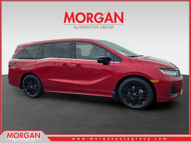 2026 Honda Odyssey Sport-L in Red — front three-quarter view