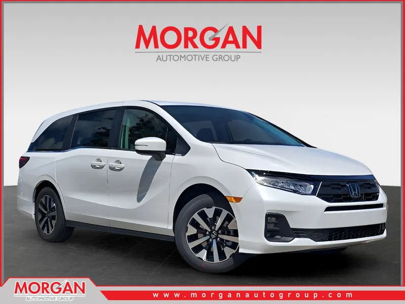 2026 Honda Odyssey EX-L in Platinum White Pearl — front three-quarter view
