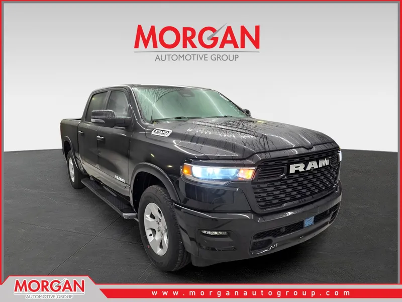 2026 Ram 1500 Big Horn in Diamond Black Crystal Pearlcoat — front three-quarter view