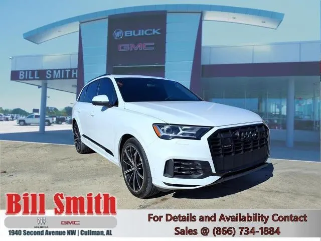 2023 Audi Q7 Prestige in White — front three-quarter view