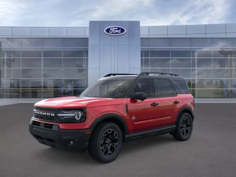 2026 Ford Bronco Sport in Ruby Red Tinted — front three-quarter view