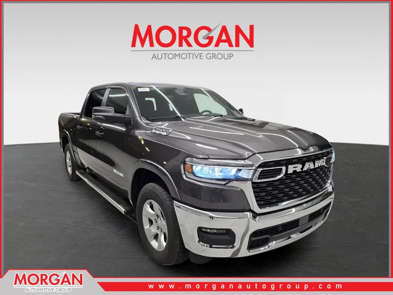 2026 Ram 1500 Big Horn in Granite Crystal Metallic Clearcoat — front three-quarter view
