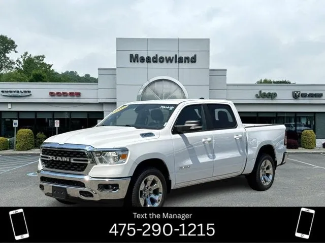 2022 RAM 1500 Big Horn in Bright White Clearcoat — front three-quarter view