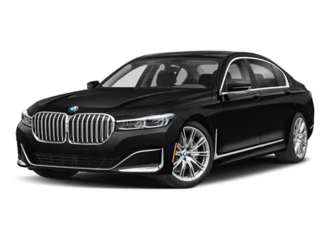 2022 BMW 7 Series 740i in Jet Black — front three-quarter view