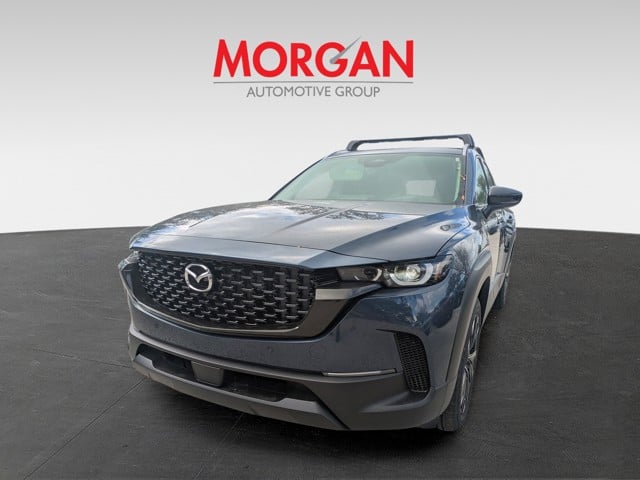 2026 Mazda CX-50 Hybrid Premium Plus in Ingot Blue Metallic — front three-quarter view