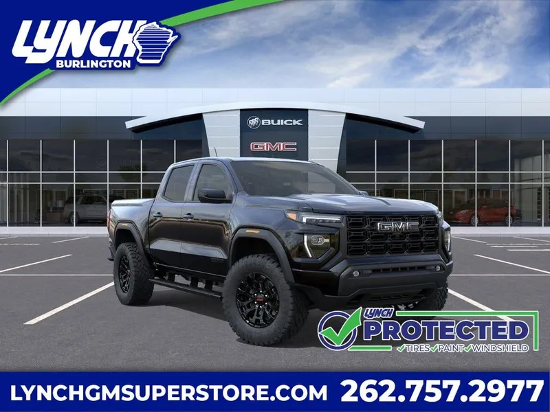 2026 GMC Canyon Elevation in Onyx Black — front three-quarter view