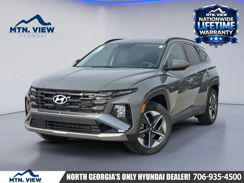 2026 Hyundai TUCSON SEL in Hampton Gray — front three-quarter view