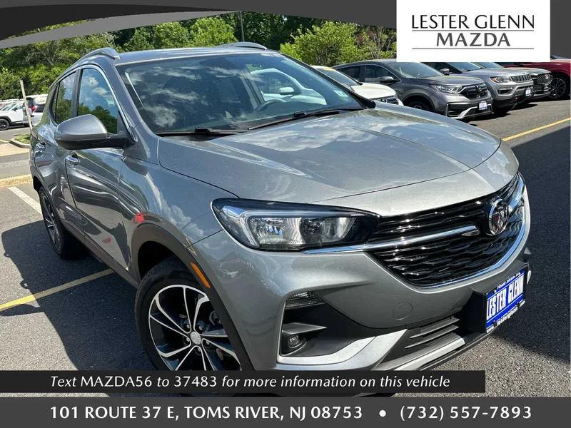 2023 Buick Encore GX Select in Moonstone Gray Metallic — front three-quarter view