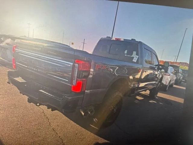 2024 Ford F-350SD Platinum in Carbonized Gray Metallic — front three-quarter view